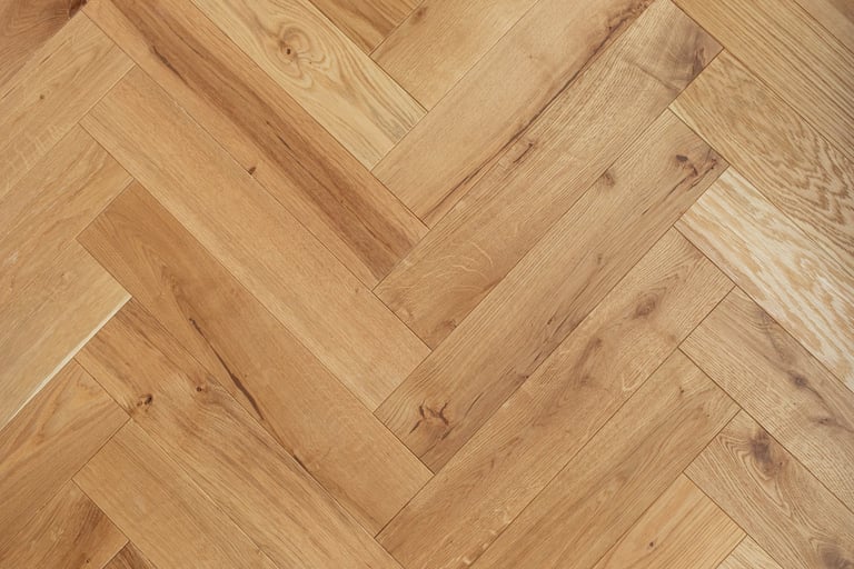 Parquet and herringbone installation