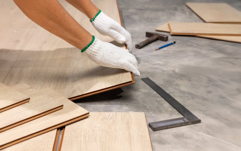 Hardwood floor installation