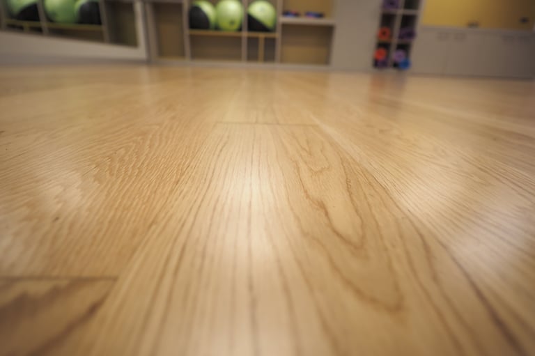 Bright and polished wooden floor